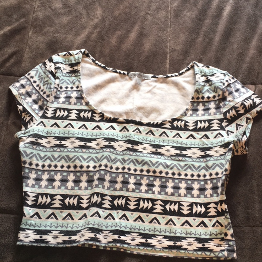 Aztec design crop top